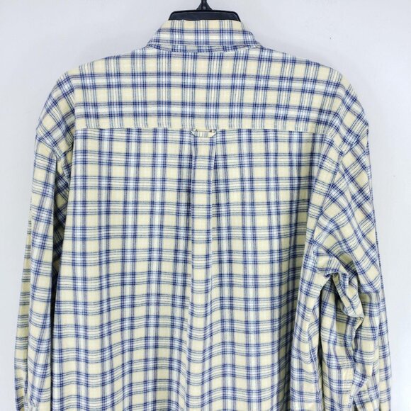 Orvis Plaid Button Up Shirt Mens Size Large Yellow - Picture 4 of 7
